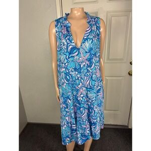 NEW Lilly Pulitzer Malone Women's Dress XXL Floral Sleeveless Pockets F3-30